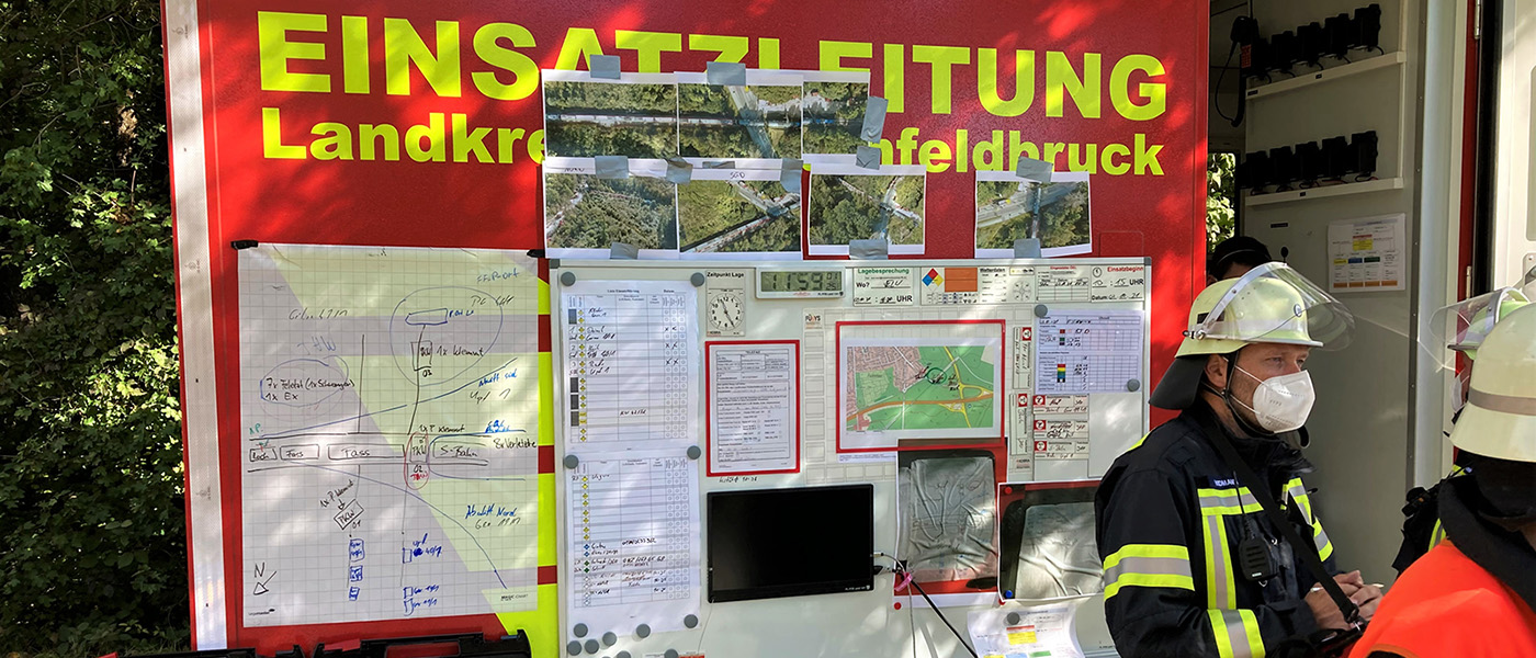 Erfolgreiche Katastrophenschutzübung 2021 in Germering